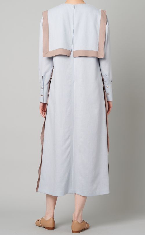 バイカラーラインワンピース