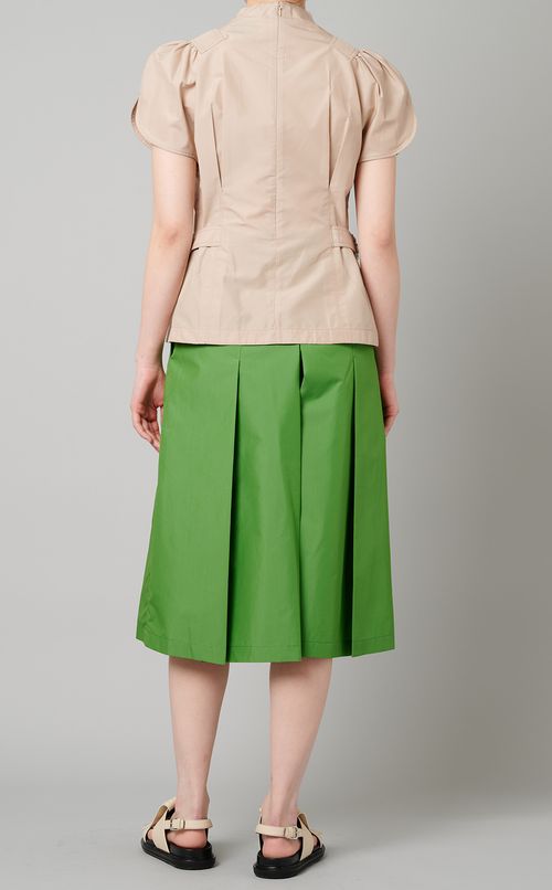 ギャザースリーブサイドタイブラウス