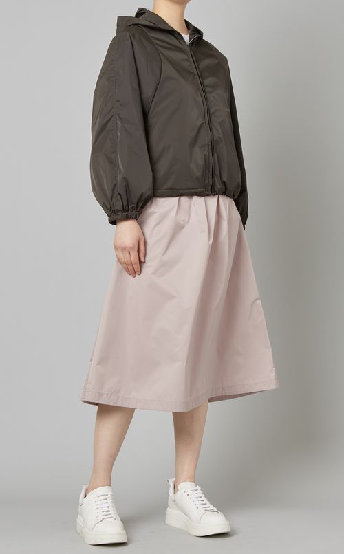 ボリュームスリーブフーディブルゾン