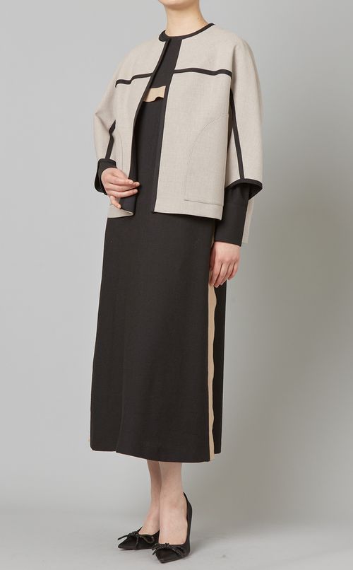 グログランパイピングジャケット