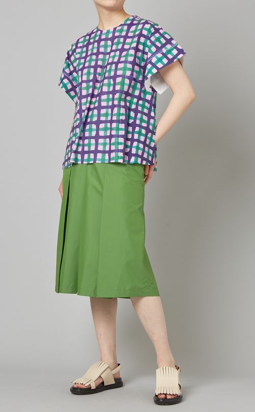 チェックプリントプルオーバー