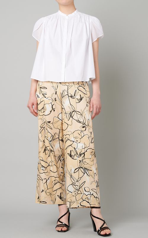 フラワーモチーフイージーパンツ