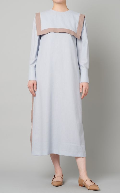 バイカラーラインワンピース