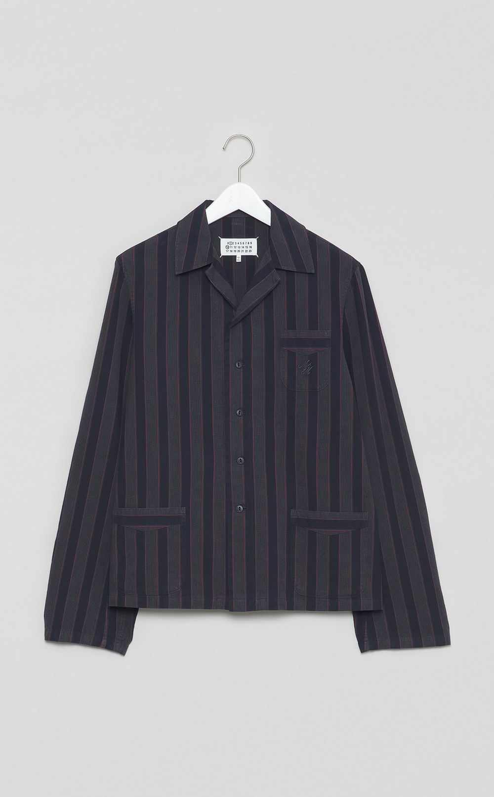 ストライプパジャマシャツジャケット