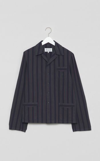 ストライプパジャマシャツジャケット