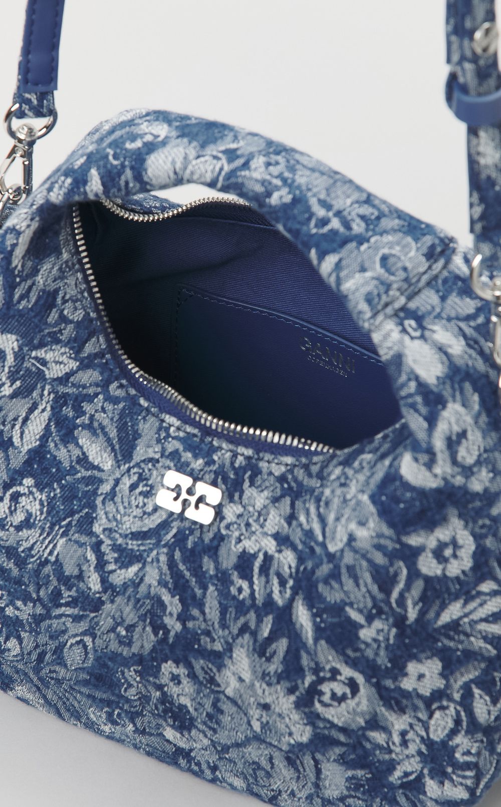 デニムフラワーミニショルダーバッグ