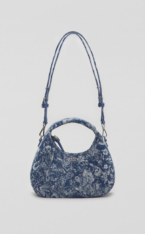 デニムフラワーミニショルダーバッグ