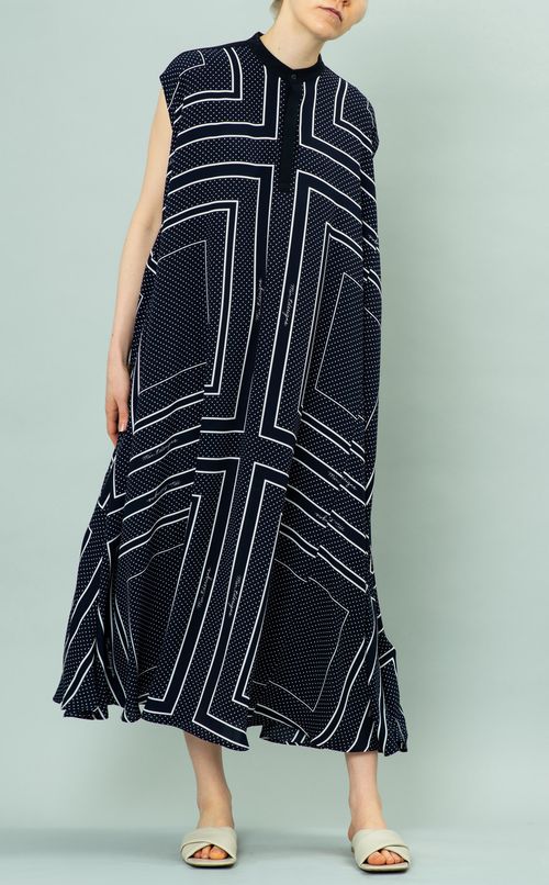 プリントフレアワンピース