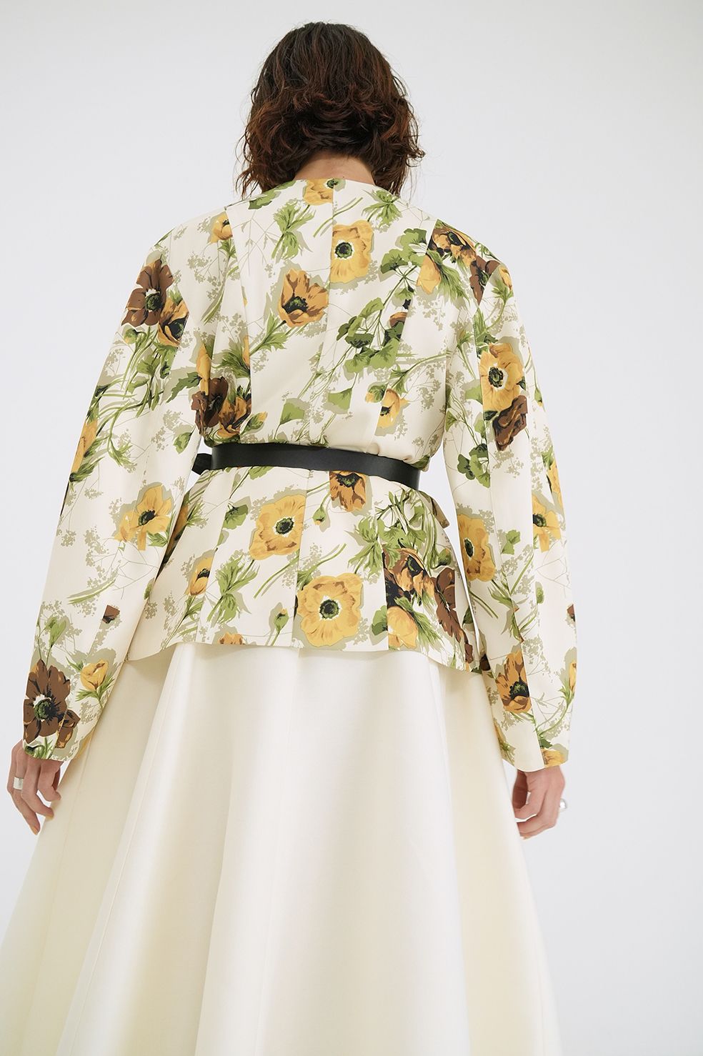 スカーフフラワーリボンシャツブルゾン