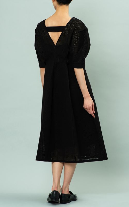 シルク混コットンレースワンピース