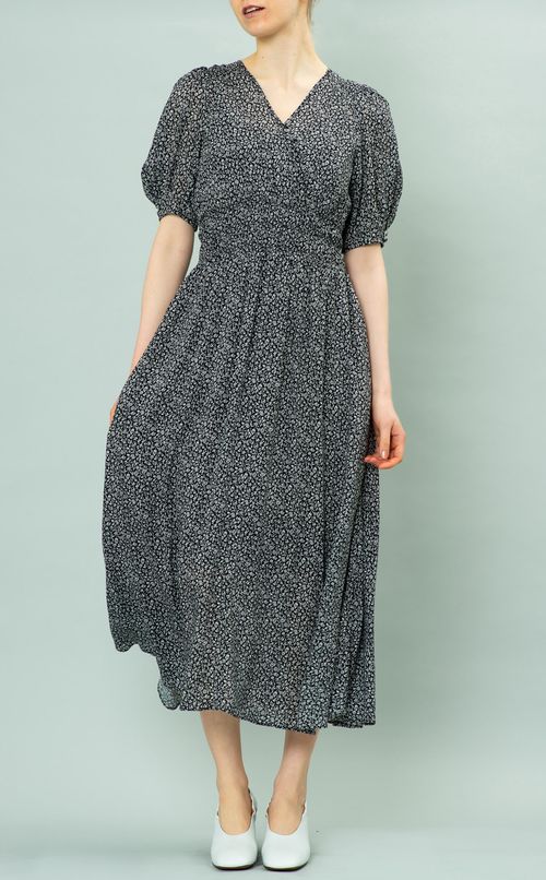 カシュクールプリントワンピース