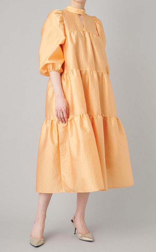 ジャガードティアードワンピース