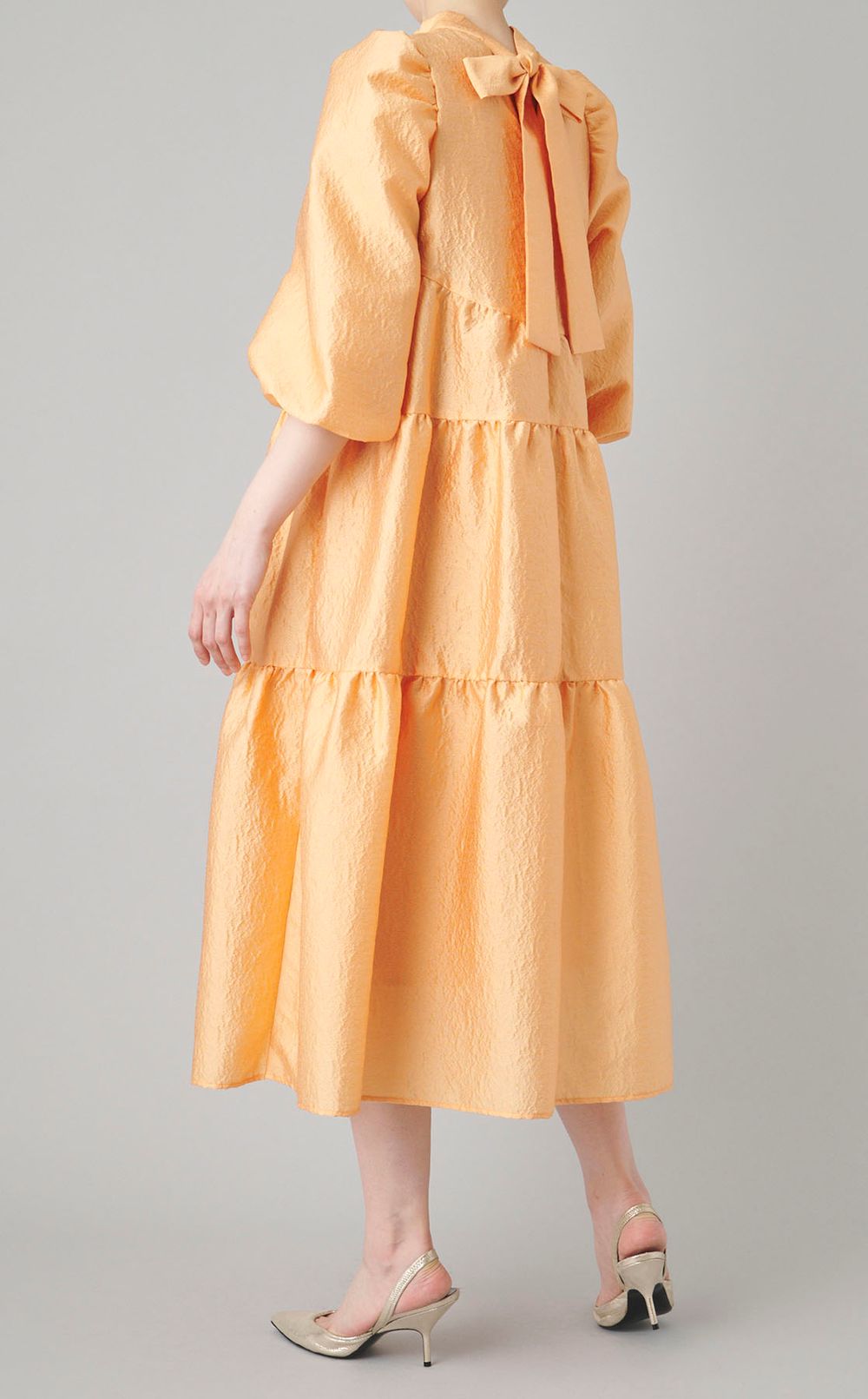 ジャガードティアードワンピース