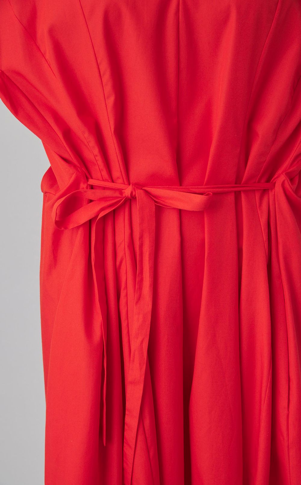 コットンポプリンベルテッドワンピース