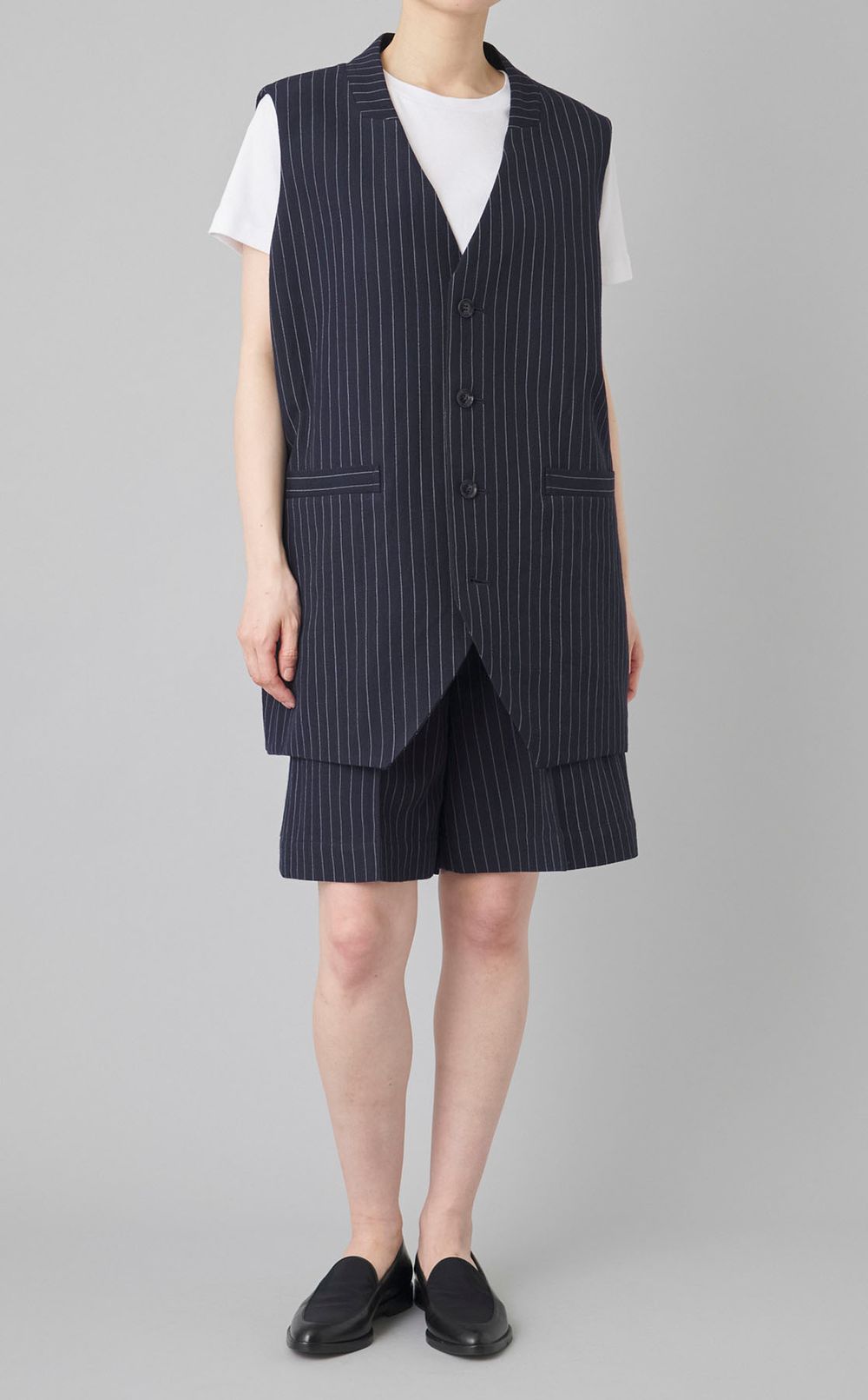 ウールリネンオーバーベスト