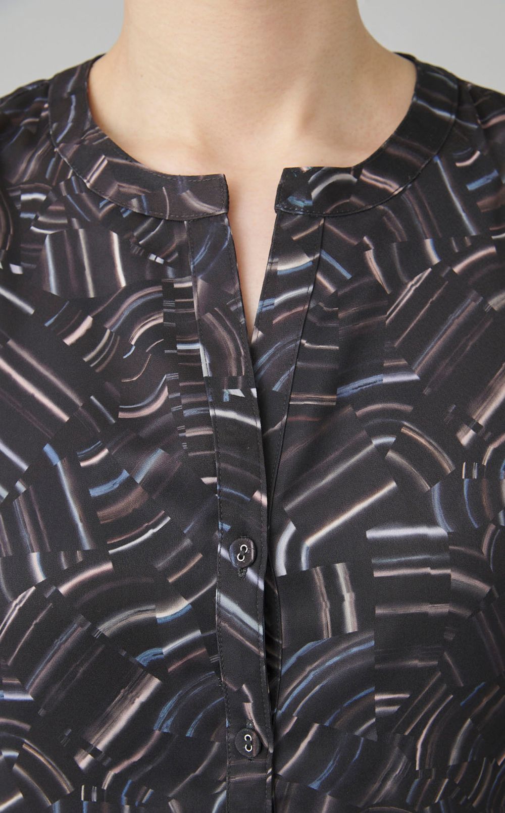 プリントベルテッドシャツワンピース