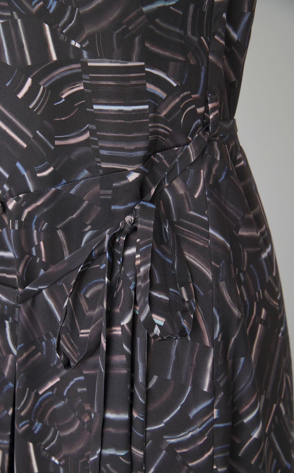 プリントベルテッドシャツワンピース