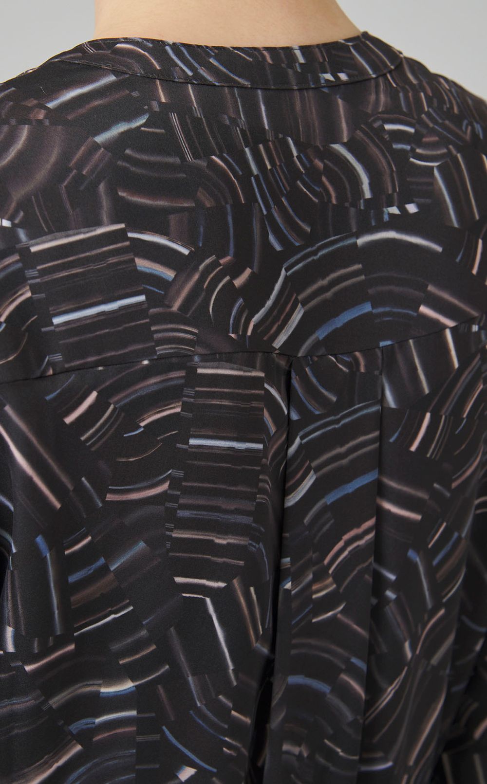 プリントベルテッドシャツワンピース