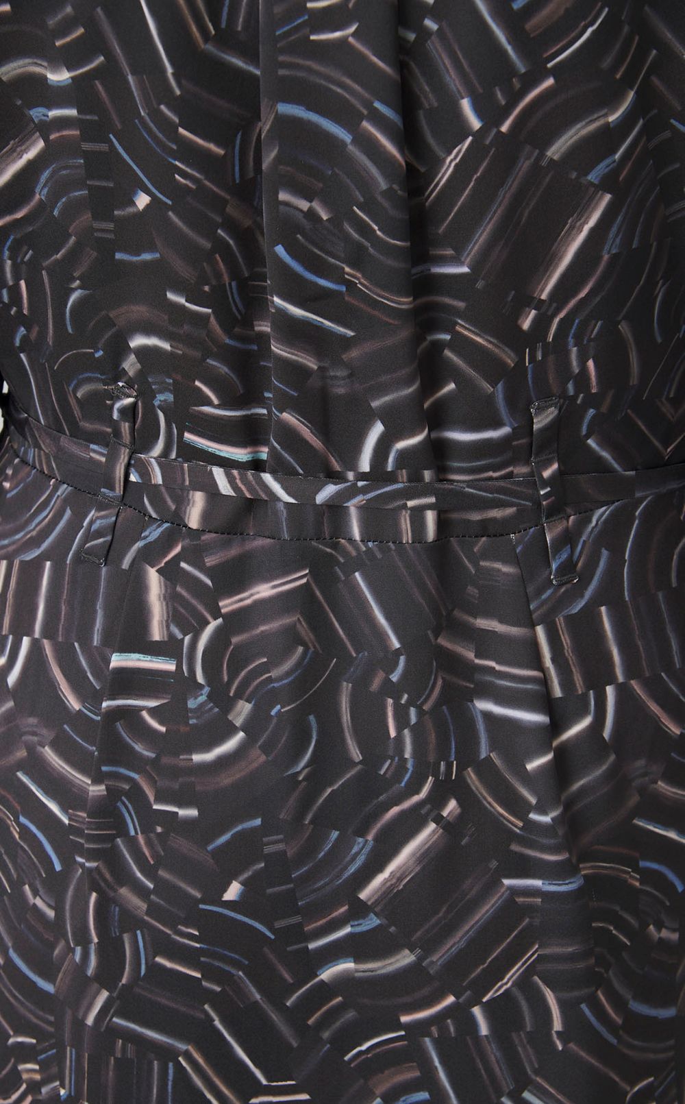 プリントベルテッドシャツワンピース