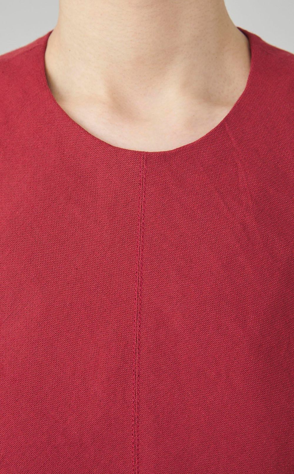 リネン混バックオープンドレス