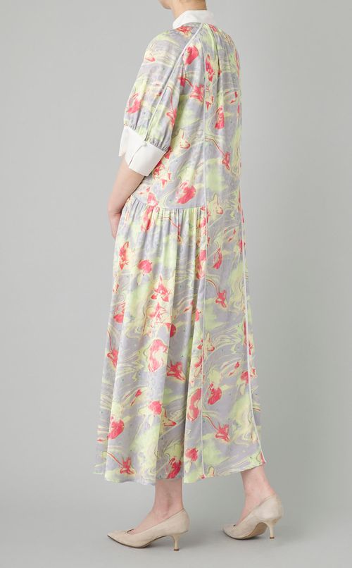 2wayフィッシュプリントワンピース