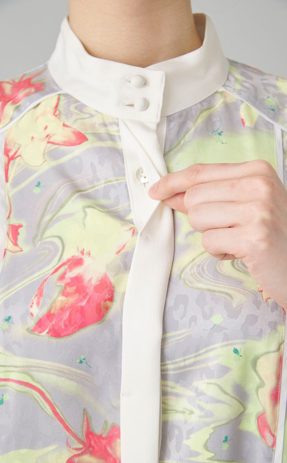 2wayフィッシュプリントワンピース