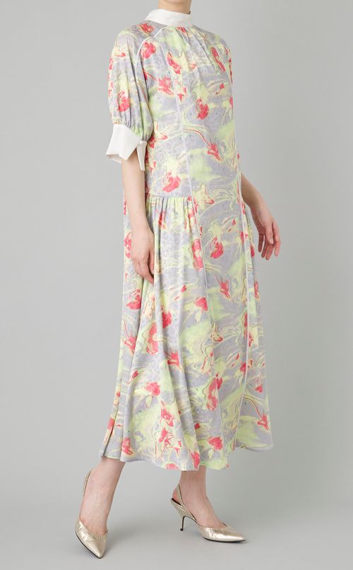 2wayフィッシュプリントワンピース