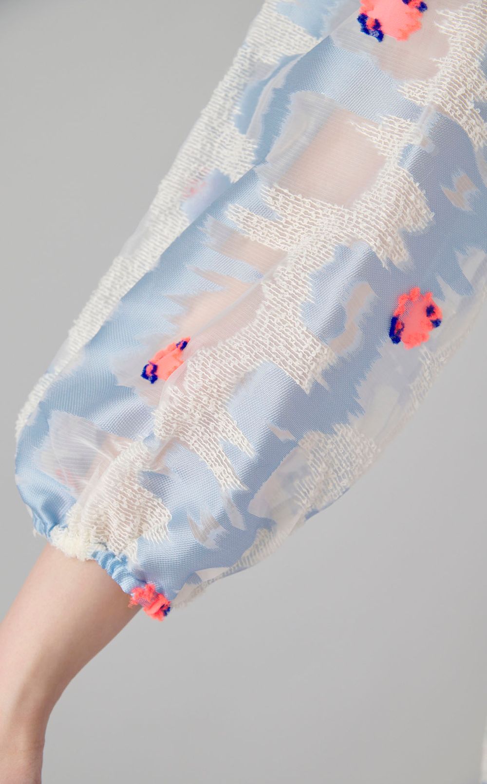 コーラルジャガードブラウス