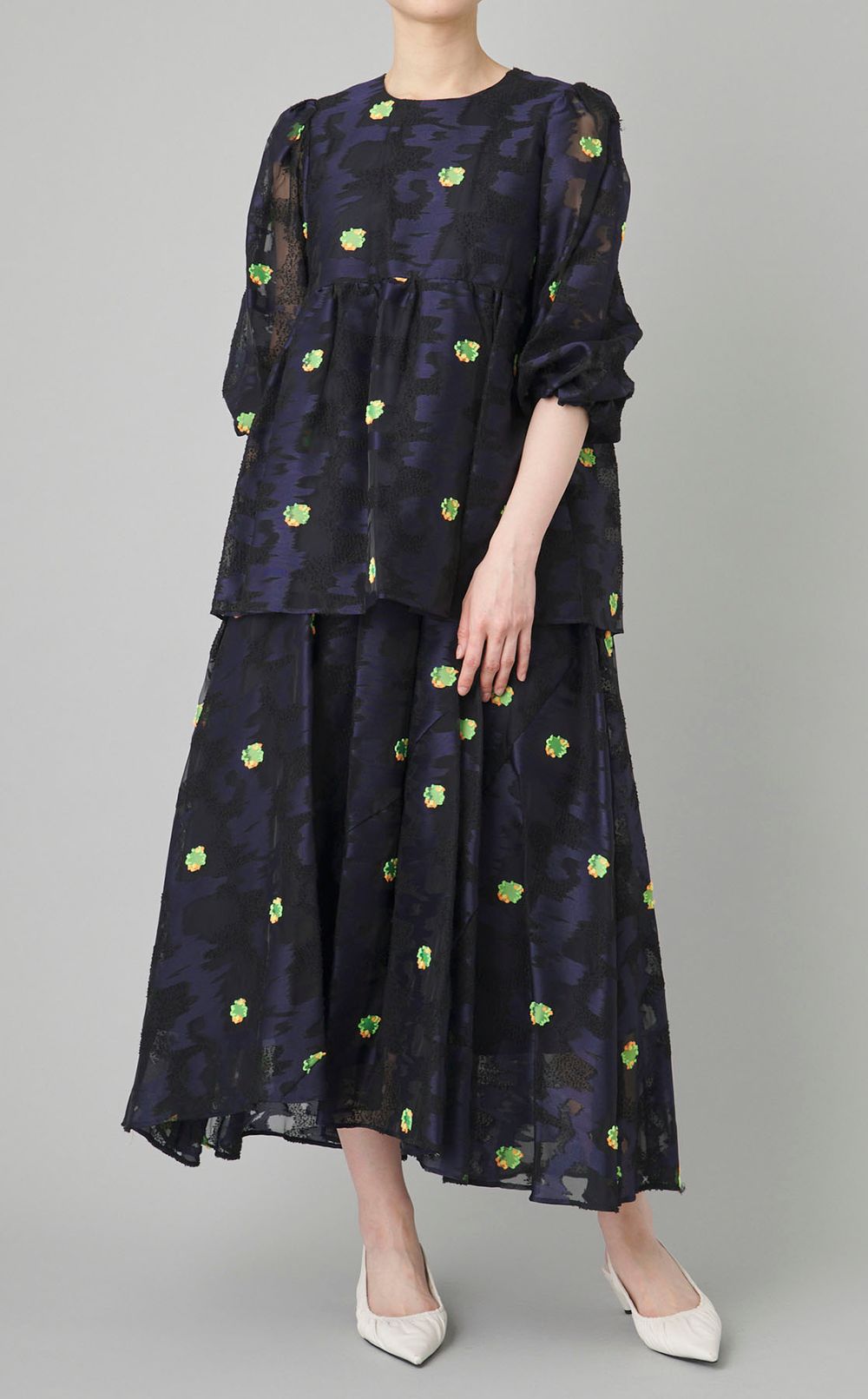 コーラルジャガードスカート