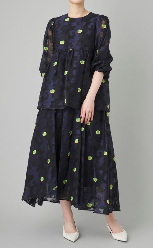 コーラルジャガードスカート