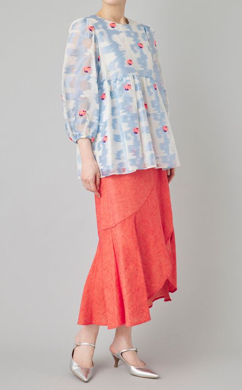 リネンコットンツイードスカート