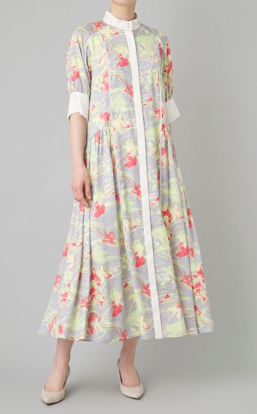 2wayフィッシュプリントワンピース