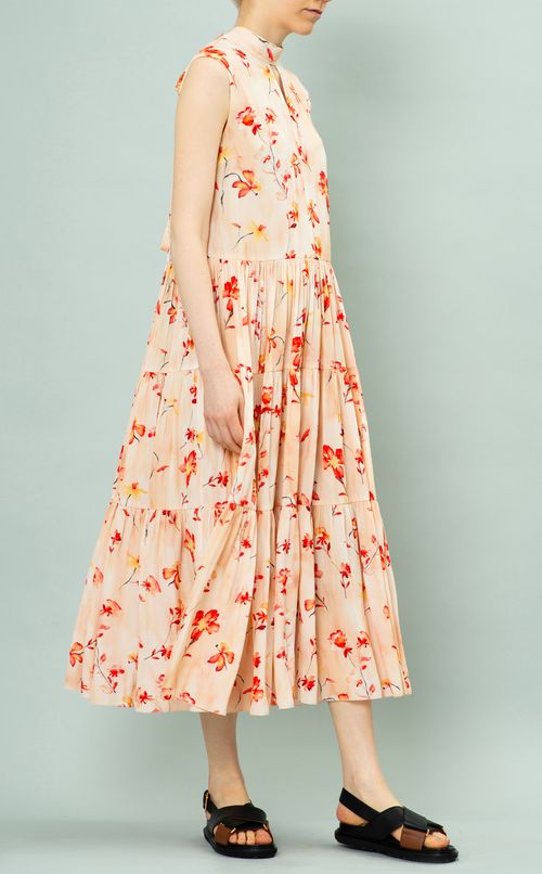 フラワープリントワンピース