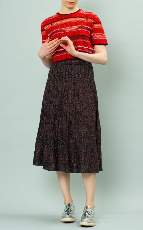 かぎ針編み半袖ニット