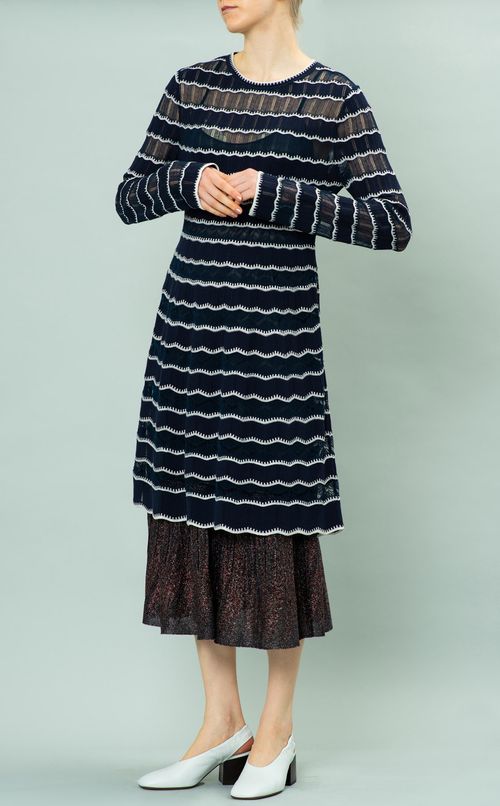 ジャガードラメニットスカート