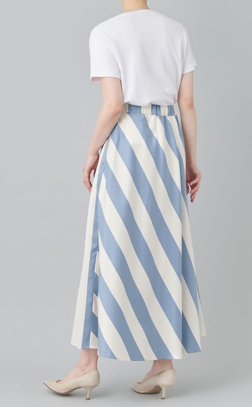 ストライプギャザースカート