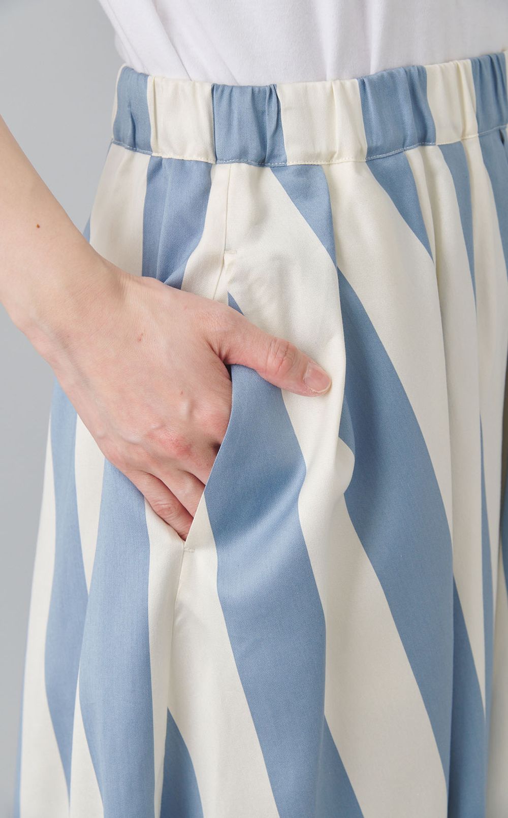 ストライプギャザースカート