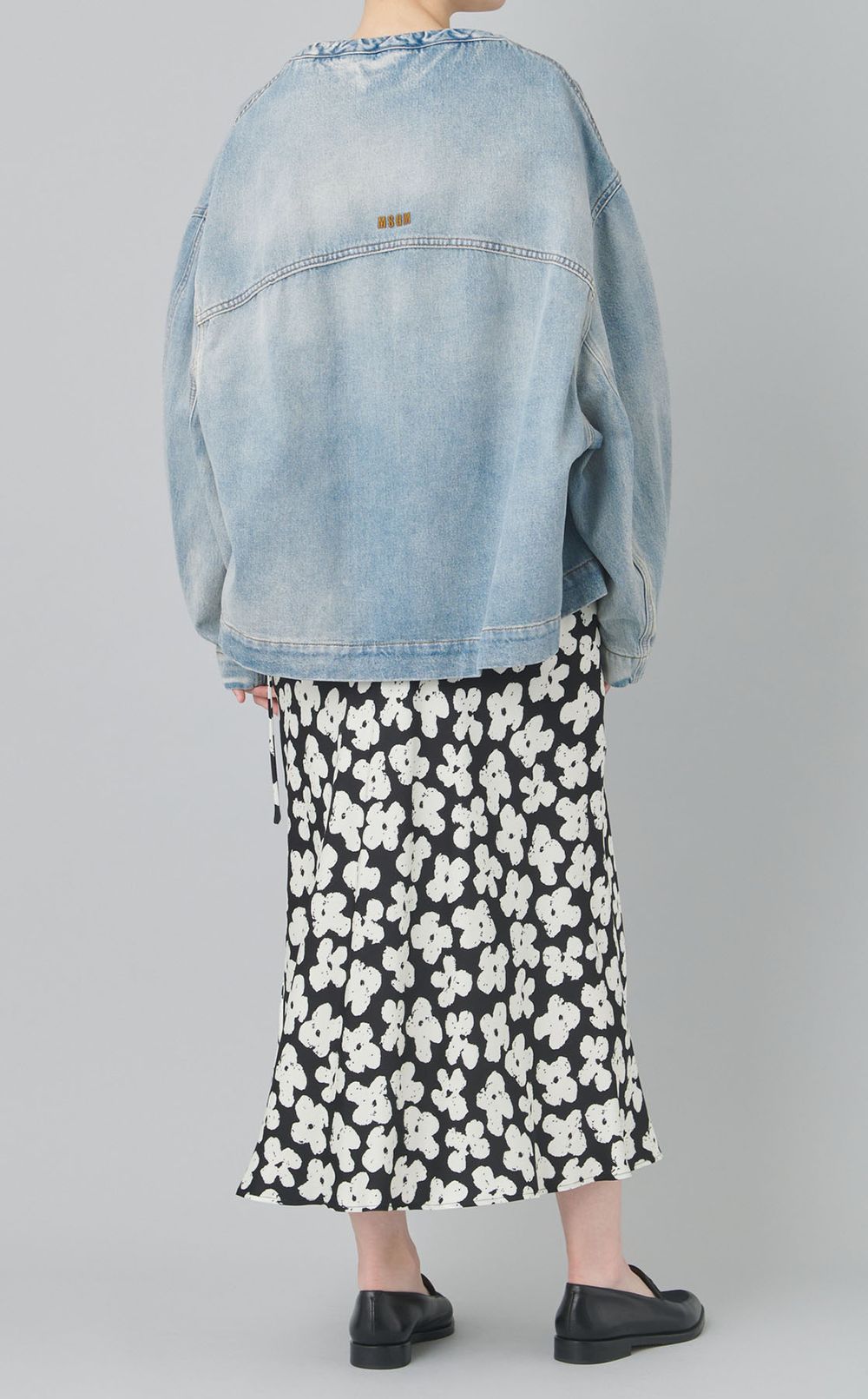 リボンデニムジャケット