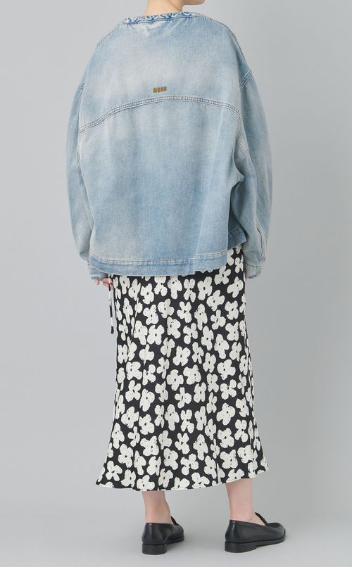 リボンデニムジャケット