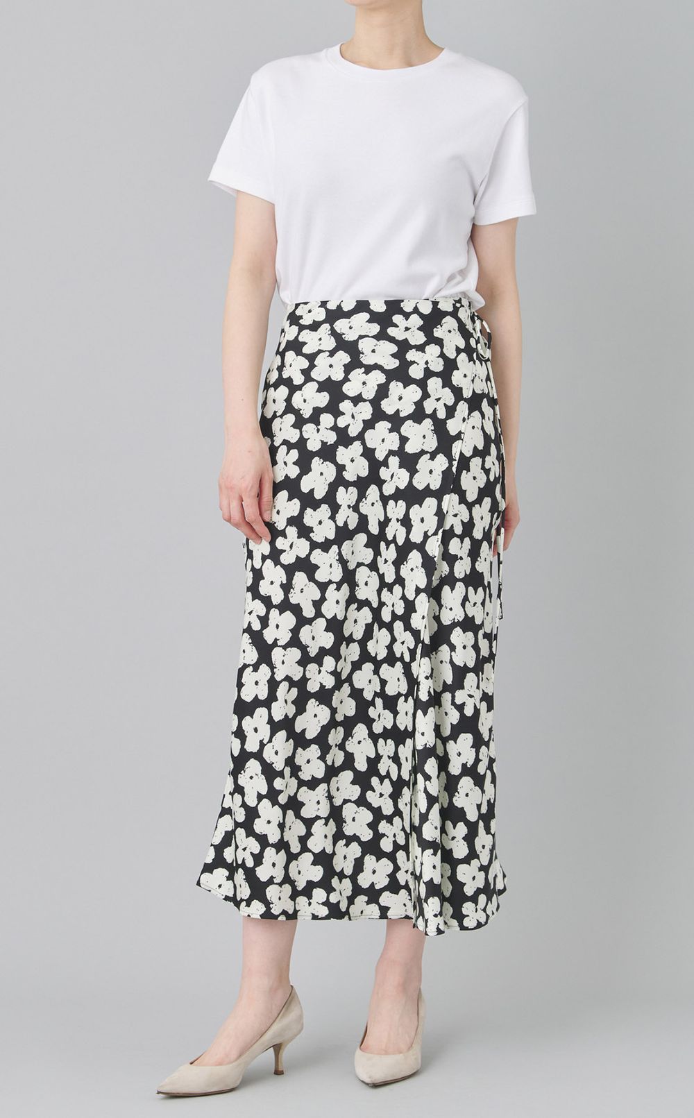 フラワープリントスカート