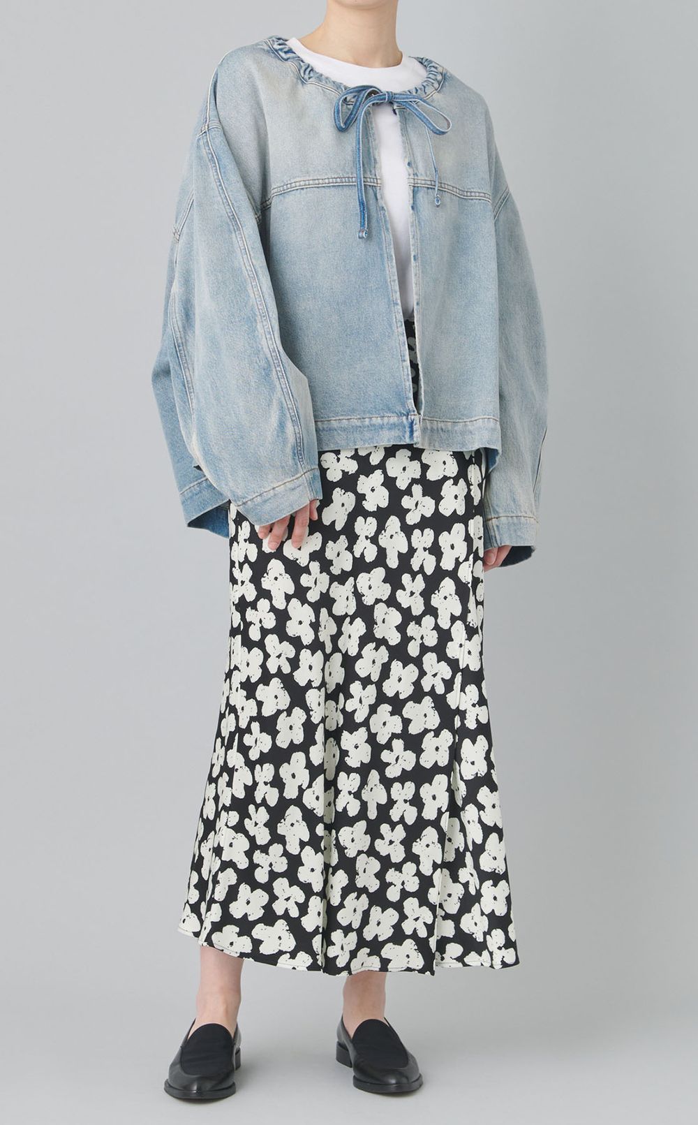 フラワープリントスカート