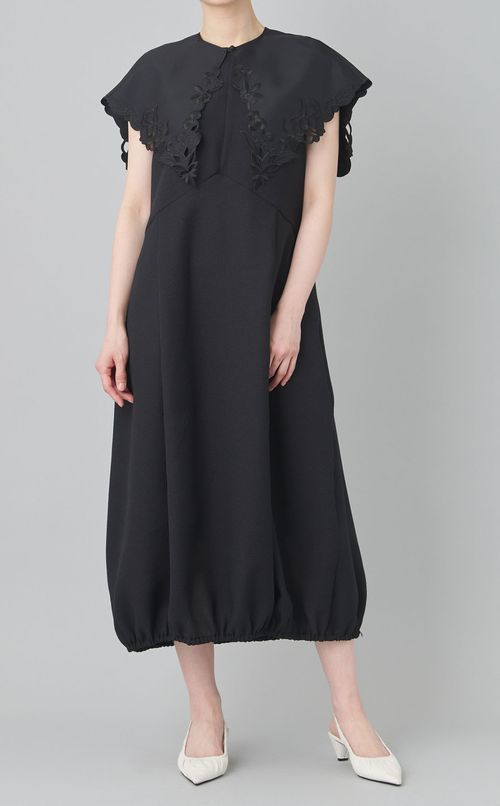 レースカラーバルーンワンピース