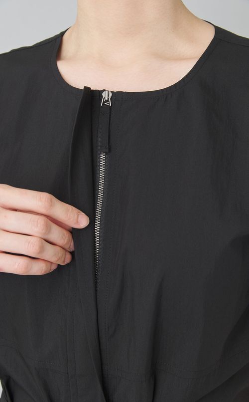 コットンナイロンベルテッドワンピース