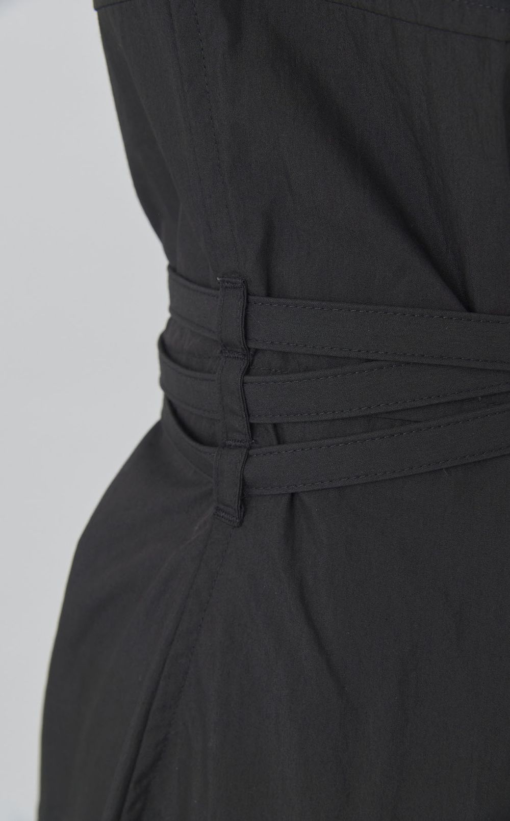 コットンナイロンベルテッドワンピース