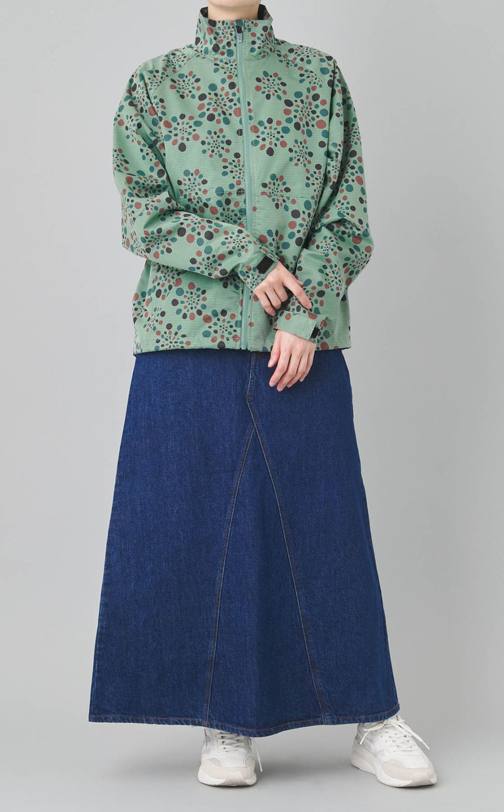 ライトグリッドカモフラブルゾン