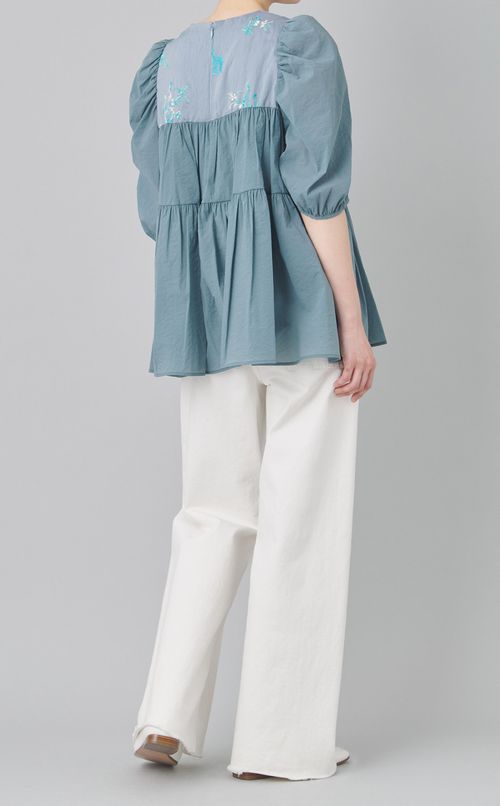 フィッシュエンブロイダリーブラウス