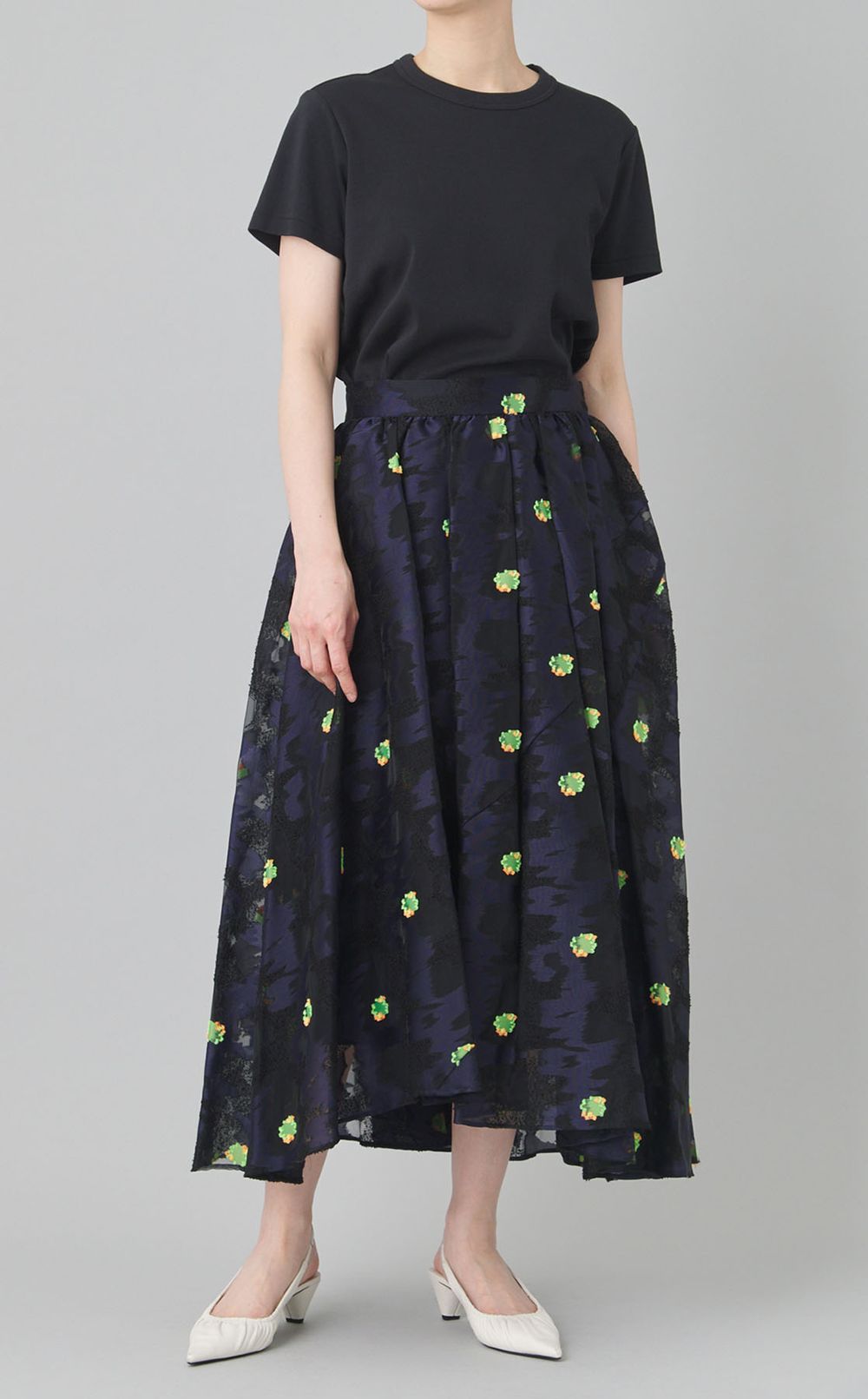 コーラルジャガードスカート