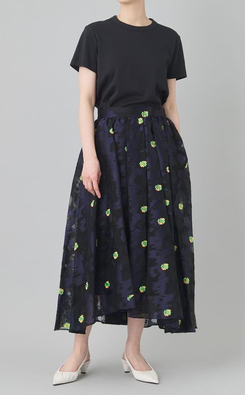 コーラルジャガードスカート