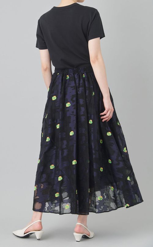 コーラルジャガードスカート