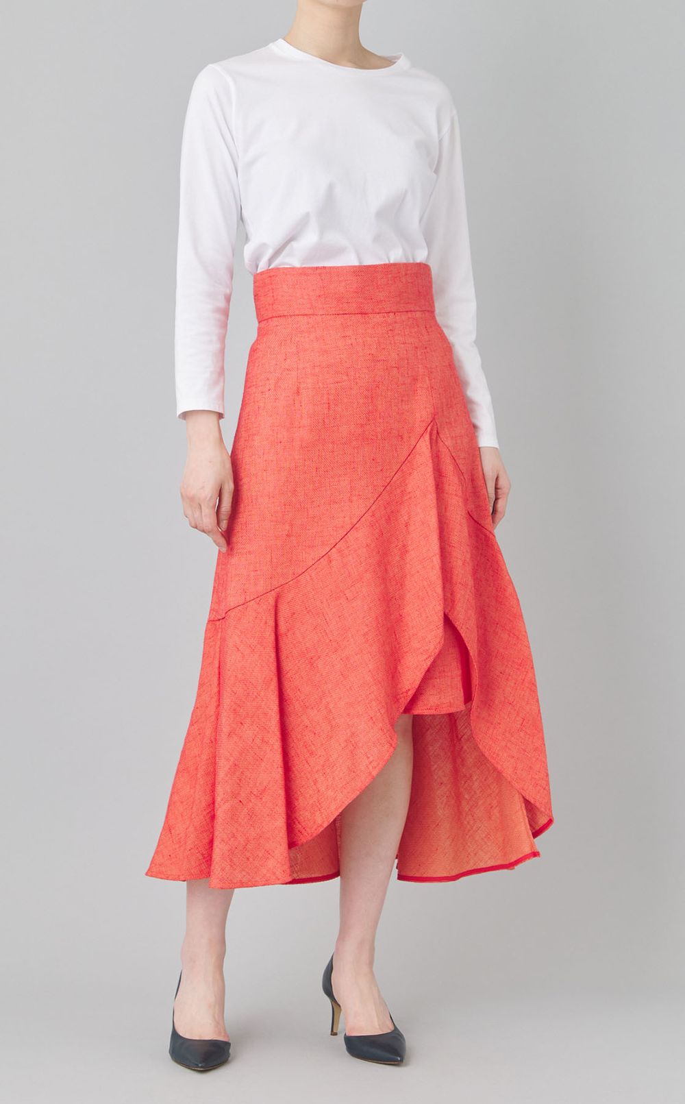 リネンコットンツイードスカート